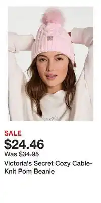 Victoria's Secret Victoria's Secret Cozy Cable-Knit Pom Beanie offer