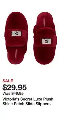 Victoria's Secret Victoria's Secret Luxe Plush Shine Patch Slide Slippers offer