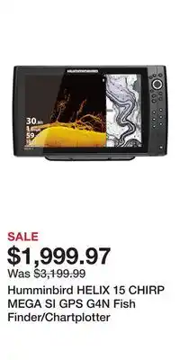 Cabela's Humminbird HELIX 15 CHIRP MEGA SI GPS G4N Fish Finder/Chartplotter offer