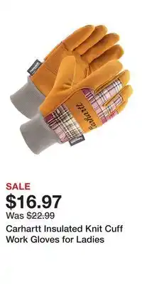 Cabela's Carhartt Insulated Knit Cuff Work Gloves for Ladies offer