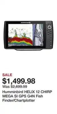 Cabela's Humminbird HELIX 12 CHIRP MEGA SI GPS G4N Fish Finder/Chartplotter offer