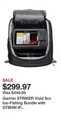 Cabela's Garmin STRIKER Vivid 5cv Ice-Fishing Bundle with GT8HW-IF Transducer and Lead-Acid Battery offer