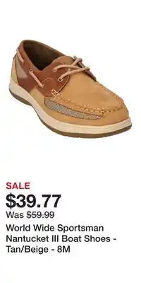 Cabela's World Wide Sportsman Nantucket III Boat Shoes - Tan/Beige - 8M offer