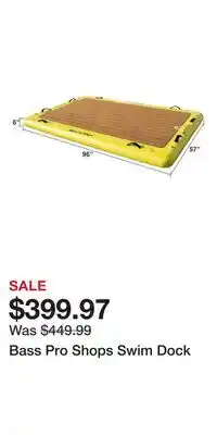Cabela's Bass Pro Shops Swim Dock offer