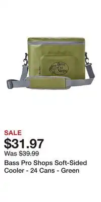 Cabela's Bass Pro Shops Soft-Sided Cooler - 24 Cans - Green offer