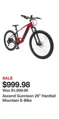 Cabela's Ascend Gunnison 29 Hardtail Mountain E-Bike offer