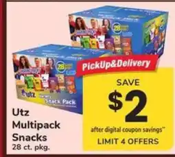 Safeway Utz Multipack Snacks offer