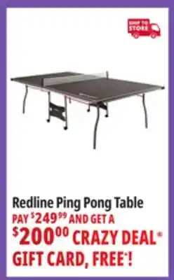 Ocean State Job Lot Redline Ping Pong Table offer