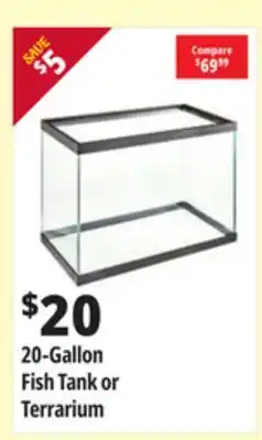 Ocean State Job Lot 20-Gallon Fish Tank or Terrarium offer