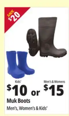 Ocean State Job Lot Men's Women's & Kids' Muk Boots offer