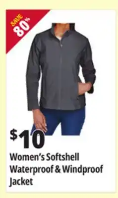 Ocean State Job Lot Women's Softshell Waterproof & Windproof Jacket offer