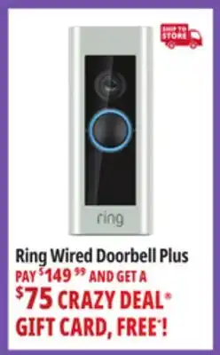 Ocean State Job Lot Ring Wired Doorbell offer