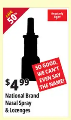 Ocean State Job Lot National Brand Nasal Spray & Lozenges offer