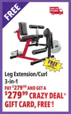 Ocean State Job Lot 3-in-1 Leg Extension/Curl offer