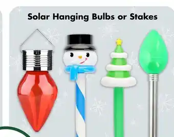 Dollar Tree Solar Hanging Bulbs or Stakes offer