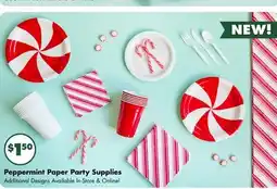Dollar Tree Peppermint Paper Party Supplies offer