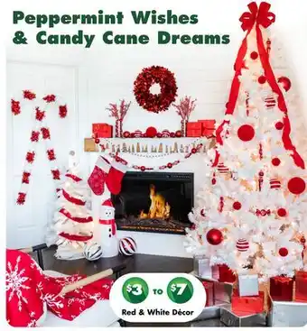 Dollar Tree Red & White Décor offer