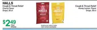 Health Mart HALLS Cough & Throat Relief Cherry Flavor Drops offer