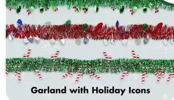 Dollar Tree Garland with Holiday Icons offer