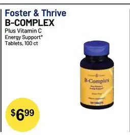 Health Mart Foster & Thrive B-COMPLEX Plus Vitamin C Energy Support Tablets offer