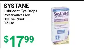 Health Mart SYSTANE Lubricant Eye Drops Preservative Free Dry Eye Relief offer
