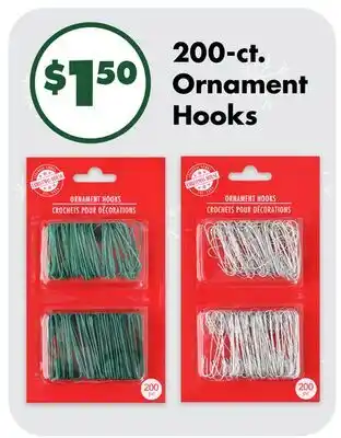 Dollar Tree 200-ct. Hooks offer