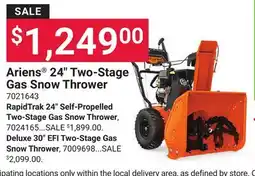 Ace Hardware Ariens 24 Two-Stage Gas Snow Thrower offer