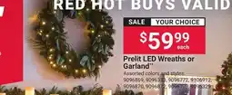 Ace Hardware Prelit LED Wreaths or Garland offer
