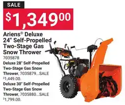 Ace Hardware Ariens Deluxe 24 Self-Propelled Two-Stage Gas Snow Thrower offer