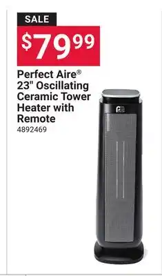Ace Hardware Perfect Aire 23 Oscillating Ceramic Tower Heater with Remote offer