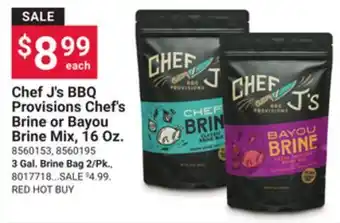 Ace Hardware Chef J's BBQ Provisions Chef's Brine or Bayou Brine Mix offer