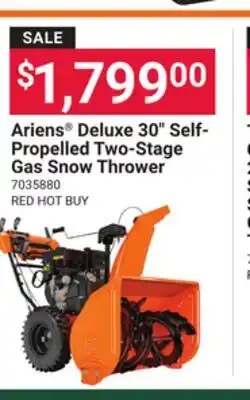 Ace Hardware Ariens Deluxe 30 Self-Propelled Two-Stage Gas Snow Thrower offer