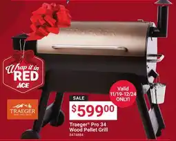 Ace Hardware Traeger Pro 34 Wood Pellet Grill offer
