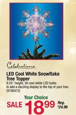 Ace Hardware Celebrations LED Cool White Snowflake Tree Topper offer