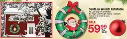Ace Hardware Celebrations Santa in Wreath Inflatable offer