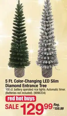Ace Hardware 5 Ft. Color-Changing LED Slim Diamond Entrance Tree offer