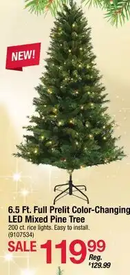 Ace Hardware Celebrations 6.5 Ft. Full Prelit Color-Changing LED Mixed Pine Tree offer
