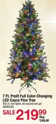 Ace Hardware 7 Ft. Prelit Full Color-Changing LED Cayce Pine Tree offer