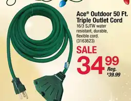 Ace Hardware Ace Outdoor 50 Ft. Triple Outlet Cord offer