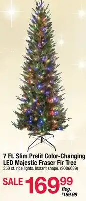 Ace Hardware 7 Ft. Slim Prelit Color-Changing LED Majestic Fraser Fir Tree offer