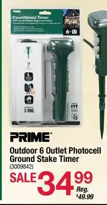 Ace Hardware Prime Outdoor 6 Outlet Photocell Ground Stake Timer offer