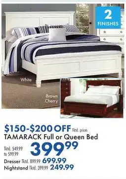 Boscov's TAMARACK Full or Queen Bed offer