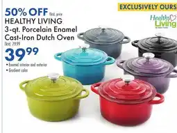 Boscov's HEALTHY LIVING 3-qt. Porcelain Enamel Cast-Iron Dutch Oven offer