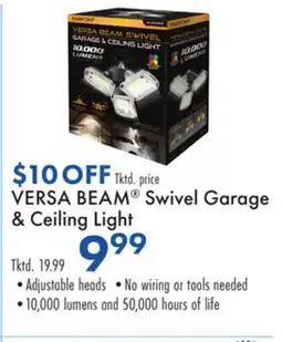 Boscov's VERSA BEAM Swivel Garage & Ceiling Light offer