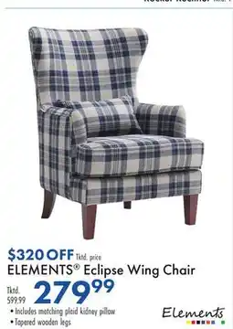 Boscov's ELEMENTS Eclipse Wing Chair offer