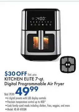 Boscov's KITCHEN ELITE 7-qt. Digital Programmable Air Fryer offer