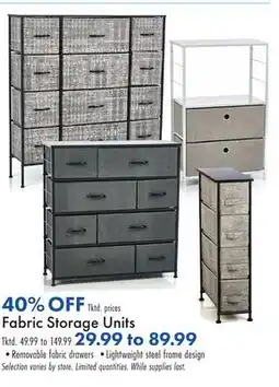Boscov's Fabric Storage Units offer
