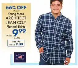 Boscov's Young Mens ARCHITECT JEAN CO. Flannel Shirts offer