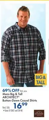 Boscov's Mens Big & Tall ARCHITECT Button-Down Casual Shirts offer