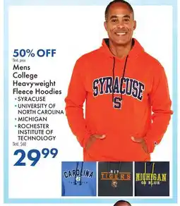 Boscov's Mens College Heavyweight Fleece Hoodies offer